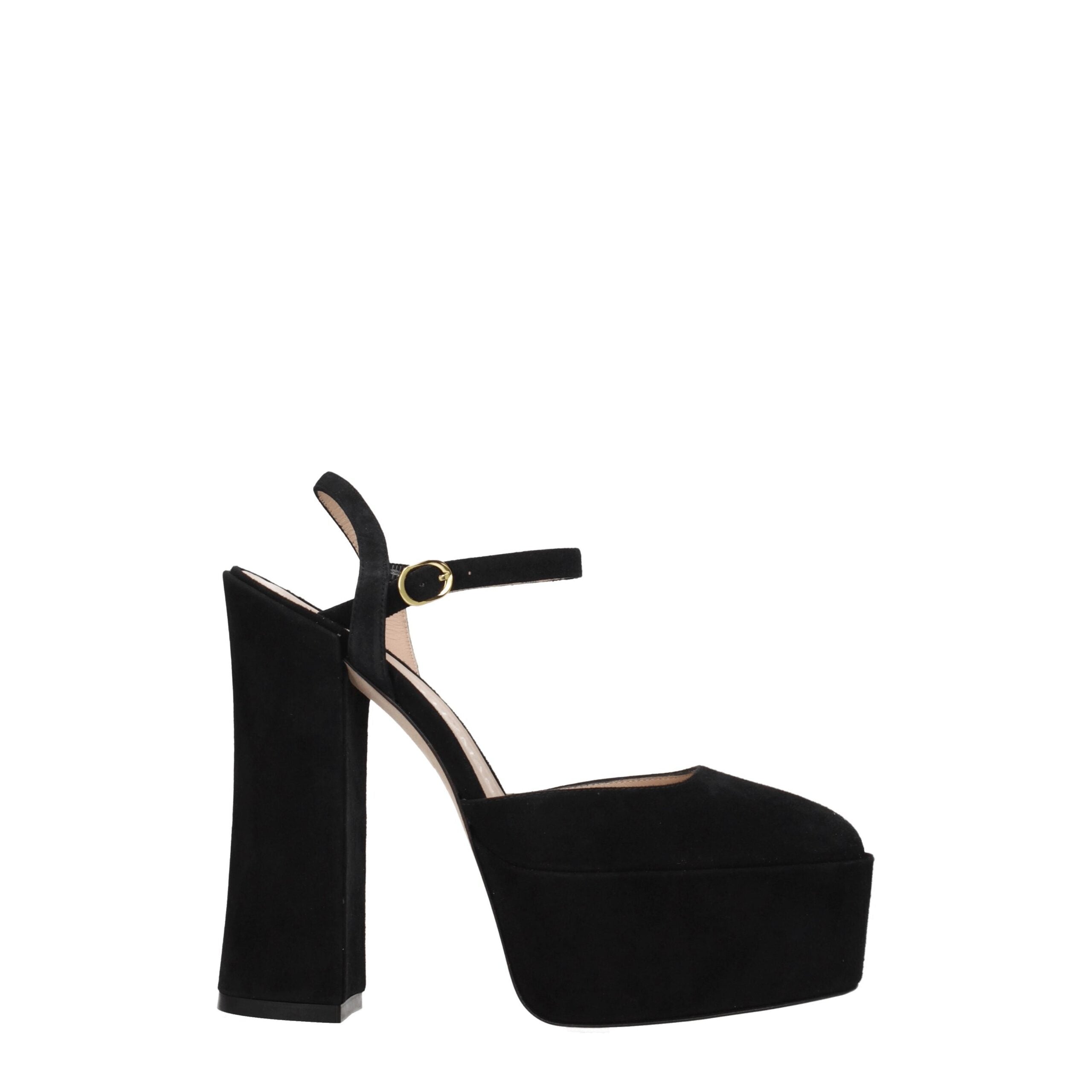 Stuart Weitzman Black Leather Sandal